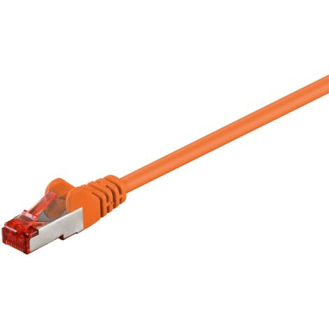 INTELLINET Cavo di rete Patch in CCA Schermato Cat. 6 Arancio S/FTP 1 m Bulk