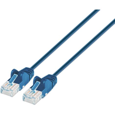 Intellinet Cavo patch di rete Cat6 UTP Slim  0,5 m blu