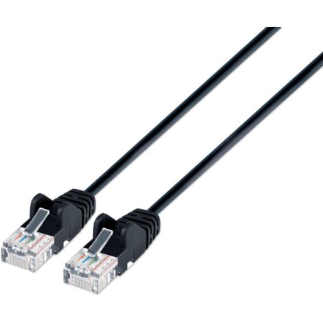 Intellinet Cavo patch di rete Cat6 UTP Slim 3 m Nero