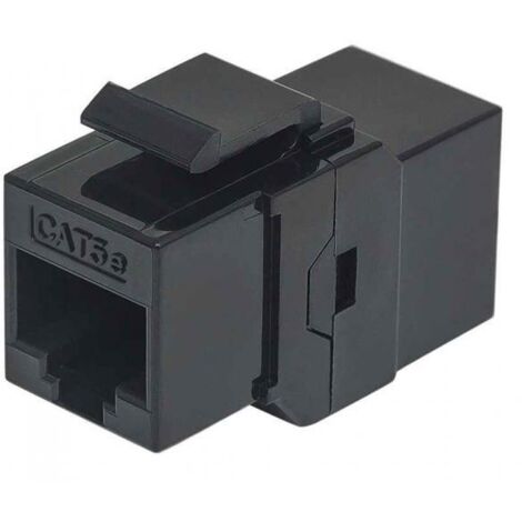 INTELLINET Frutto Keystone RJ45 Cat5e F/F UTP Nero