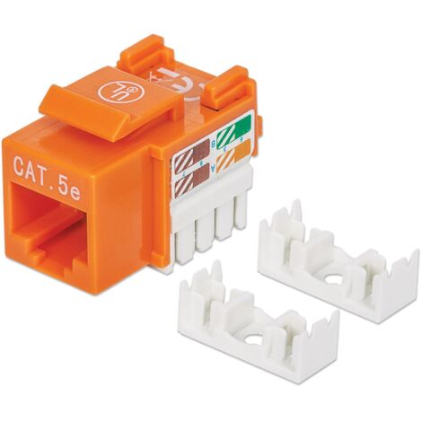 INTELLINET Frutto Keystone RJ45 Cat5e UTP Arancio