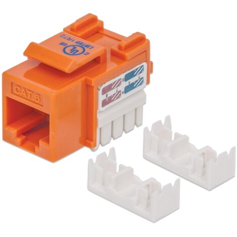 INTELLINET Frutto Keystone RJ45 Cat.6 UTP non schermato Arancione