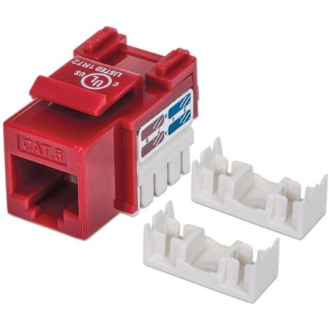 INTELLINET Frutto Keystone RJ45 Cat.6 UTP non schermato Rosso