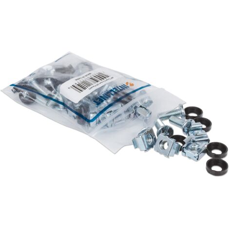 Intellinet Kit Set 20 Viti, 20 Dadi e 20 Rondelle per Montaggio Rack Silver