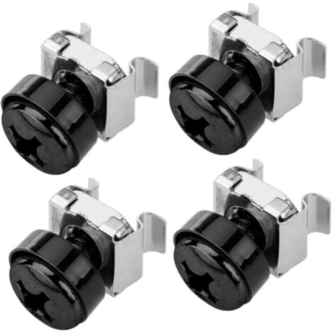 INTELLINET Kit Set 4 Viti 4 Dadi e 4 Rondelle per Montaggio Rack Nero