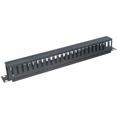 Intellinet Pannello Passacavi 19'' 1U con Coperchio, Nero