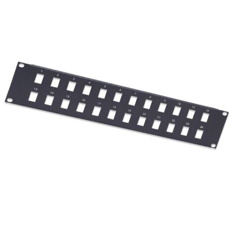 INTELLINET Pannello patch 24 posti RJ45 senza frutti