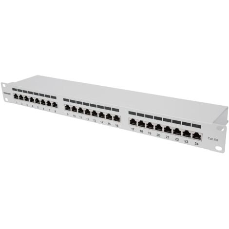 Intellinet Pannello Patch FTP 24 porte 19'' Cat6a Grigio