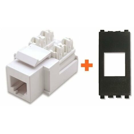 Presa telefonica 1 PLUG RJ11 nera - FEB 2084/TL, Compatibile con