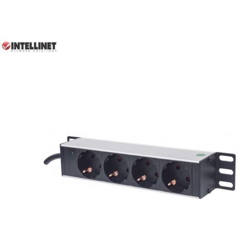 Intellinet Rackmount-Steckdosenleiste 10" 1U, 4 Steckdosen 1,8 m