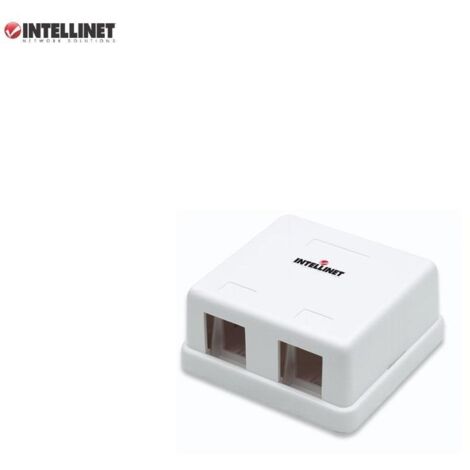 Intellinet SMD-Keystone-Sockelgehäuse, 2 Anschlüsse, Weiß