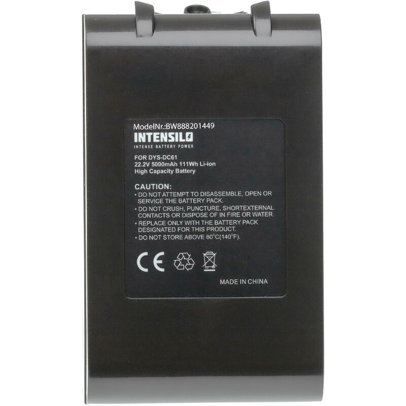 

Batería recargable compatible con Dyson DC72, DC74 Animal, SV03, SV05, SV06, SV07 aspiradora, robot de limpieza (5000 mAh, 22,2 V, Li-Ion) - Intensilo