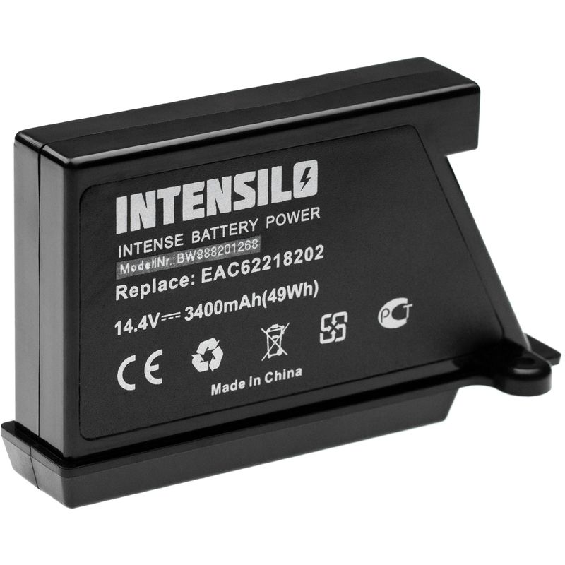 

INTENSILO Batería recargable compatible con LG HOM-BOT VR5902LV, VR5902LVM, VR5902LVMS aspiradora, robot de limpieza (3400 mAh, 14,4 V, Li-Ion)