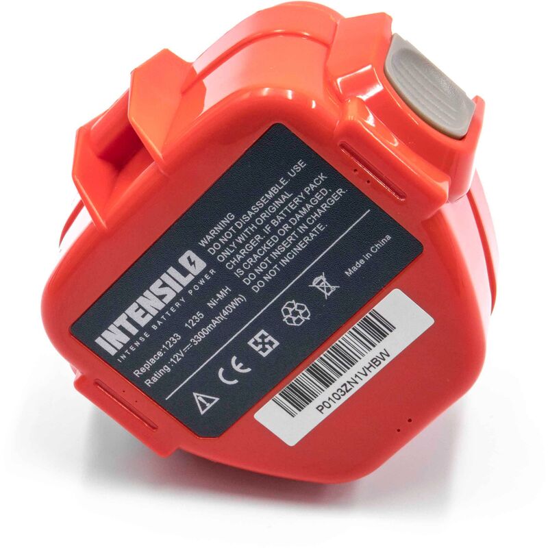 

Batería compatible con Makita 8270DWALE, 8270DWE, 8270DWPE, 8271, 8271D, 8271DWAE, 8271DWE herramientas eléctricas (3300mAh NiMH 12V) - Intensilo