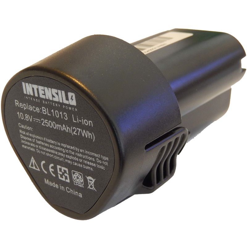 

INTENSILO Batería Li-Ion 2500mAh para herramientas eléctricas Makita Softshell 10.8V batería Heizjacke reemplaza 194550-6, BL101.