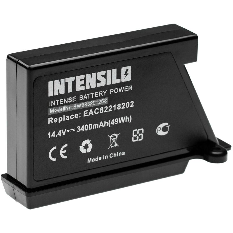 

INTENSILO Batería recargable compatible con LG HOM-BOT VR64702LVMT, VR64703, VR64703LVM aspiradora, robot de limpieza (3400 mAh, 14,4 V, Li-Ion)