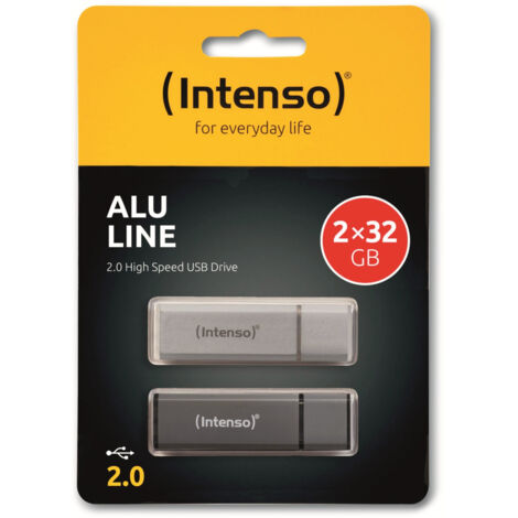 Intenso Alu Line USB 2.0 (32GB) 2er Pack, anthrazit/silber