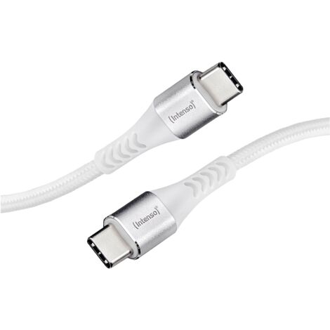 Intenso Câble USB USB 2.0 USB-C® mâle, USB-C® mâle 1.50 m blanc gaine textile 7901002 Q254683