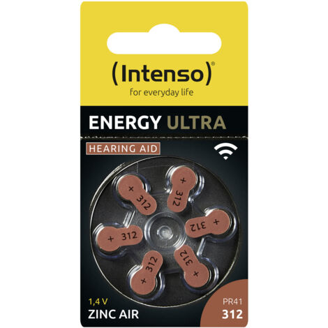 Intenso Hörgerätebatterie PR41-312 1.45 V 6 St. 148 mAh Zink-Luft 7504436