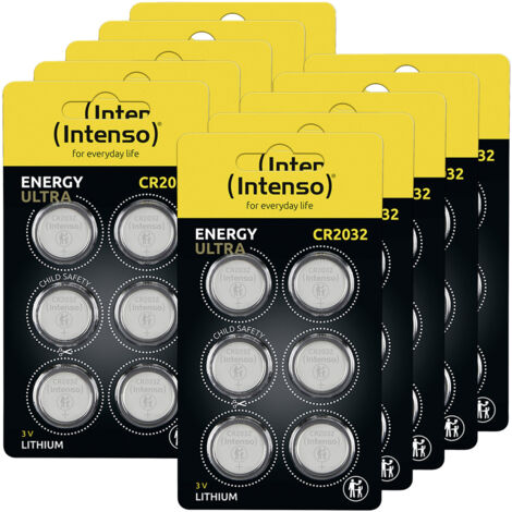 INTENSO Lithium-Knopfzellen-Set CR2032, 60er-Set