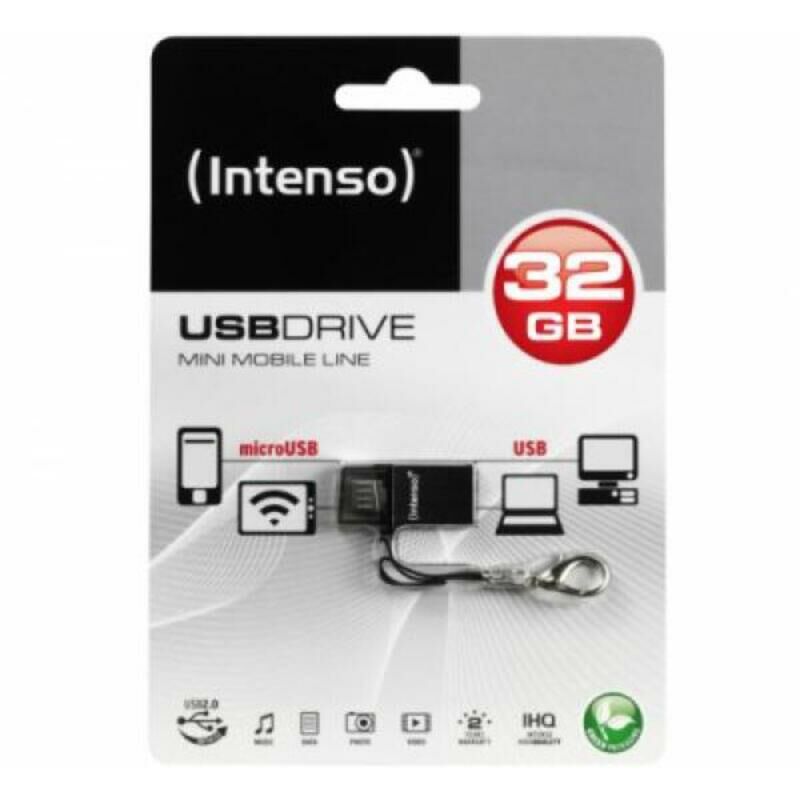 

Mini Mobile Line, 32GB 32GB USB 2.0/Micro-USB Negro unidad flash USB - Intenso