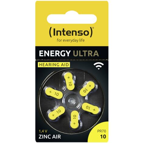 Intenso Pile pour appareil auditif PR70-10 1.45 V 6 pc(s) 86 mAh zinc-air 7504416 Y713793