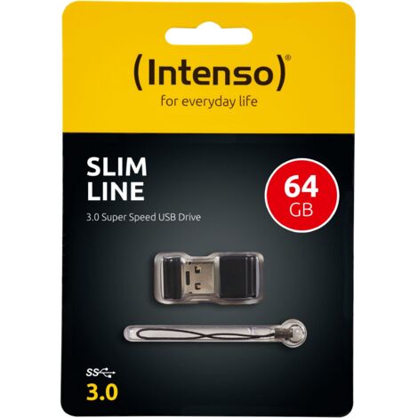 Intenso Slim Line lecteur USB flash 64 Go USB Type-A 3.2 Gen 1 (3.1 Gen 1) Noir
