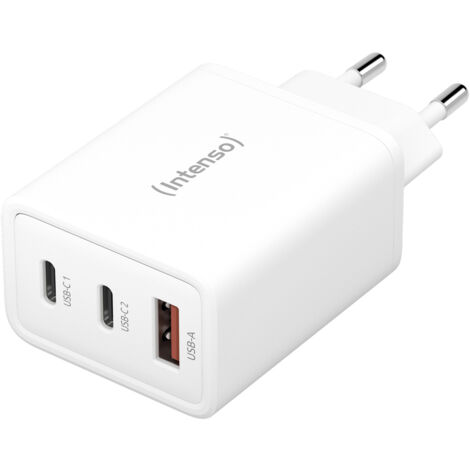 INTENSO USB-Ladegerät  W65ACC 1 x USB-A  und 2 x USB-C GAN,65 Watt