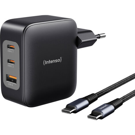 Intenso W100ACC+C520C black USB-C® Adapter 100 W USB-A, USB-C®  Schwarz