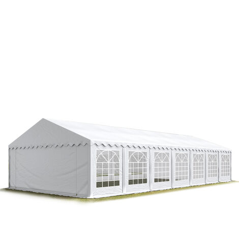 INTENT24 6x14 m Tente de réception/Barnum blanc toile de haute qualité env. 500g/m² PVC ECONOMY - blanc