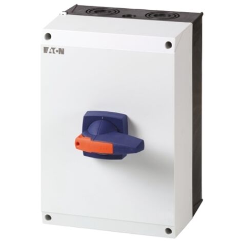 Inter. 3P+N monté sur coffret CI-K cadenassable poignée bleu 000172789 EATON DMM-160/3N/I5/P-B