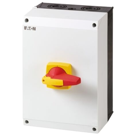 Inter. 3P+N monté sur coffret CI-K cadenassable poignée rouge/jaune 000172791 EATON DMM-160/3N/I5/P-R