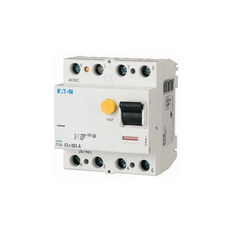 Interrupteur différentiel Eaton Eaton Moeller 4 Pôles, 40A, 30mA, Type ac ( Prix pour 1 )