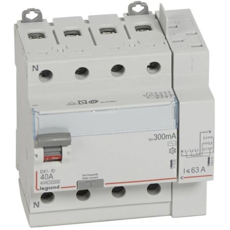 Inter Différenciel 40 A 4P Type Ac 300 Ma 400 V Départ Haut (411654)