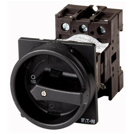 Inter général 3p +1F+1O 25A poignée noire verrouillable mpar l'arr. 000098199 EATON P1-25/V/SVB-SW/HI11