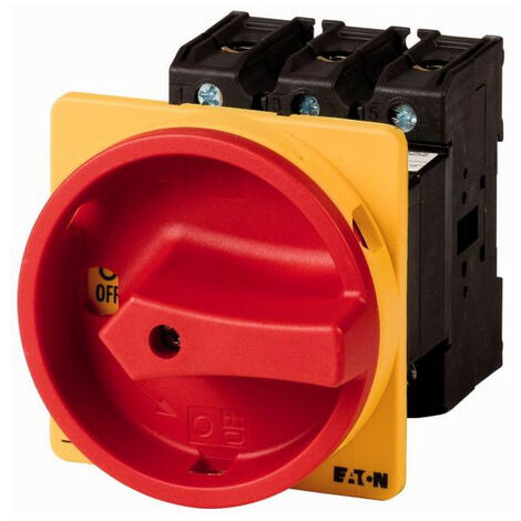 Inter. général 3p+N 100A poignée rouge-jaune verrouillable fixation arrière 000024636 EATON P3-100/V/SVB/N