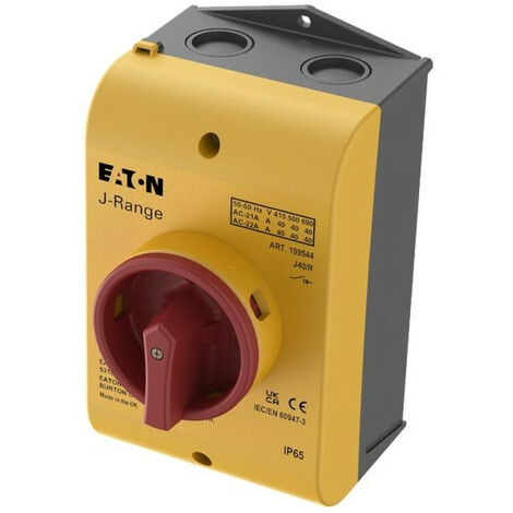 Inter. général 40 A,en saillie tripolaire ARRÊT D'URGENCE verrouillable 000199544 EATON J40/R