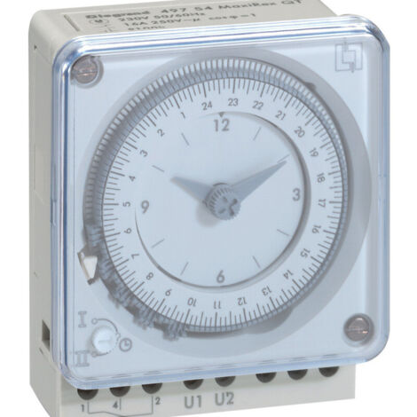 Inter horaire programmable analogique 72x72mm à programme journalier - connexion à vis - LEGRAND