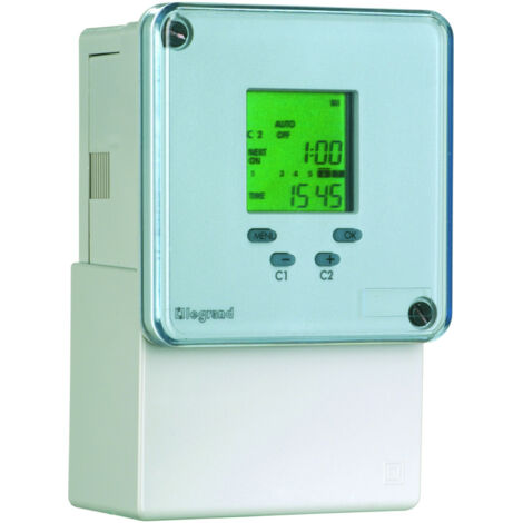 Inter horaire programmable digital 72x72mm à programme journalier et hebdomadaire 230V - 1 sortie - 049680 - LEGRAND