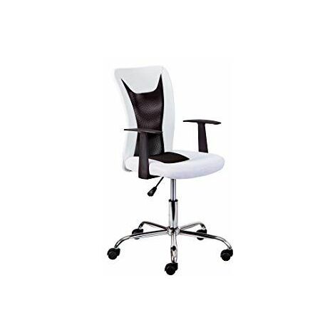 Inter Link Fauteuil de Bureau Pivotant pour Enfants - Socle Robuste à Roulettes - Noir...
