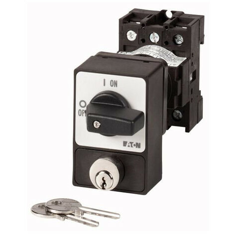 Inter Marche-Arrêt 3p 25A serrure-cylindre encastré fix. par l'arr. 000050969 EATON P1-25/Z/SVA(A)