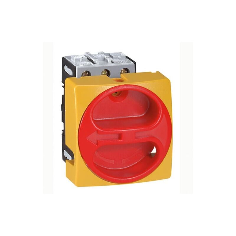 Interrupteur-sectionneur rotatif complet encastré cadenassable - tripolaire - 20A Legrand