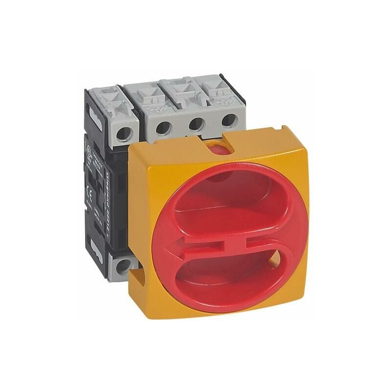 Interrupteur-sectionneur rotatif complet encastré cadenassable - tétrapolaire neutre à gauche - 25A Legrand