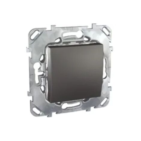 Inter va-et-vient 10A graphite 2M à encastrer avec support (sans plaque) bornes auto UNICA