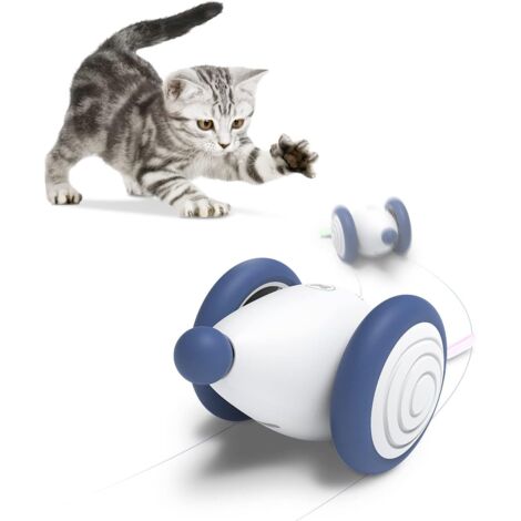 Interactive Cat Toy, Cat Mouse Toy with Flashing LED Lights, Automatic Interactive Cat Toy, USB Rechargeable, Indoor Cat Toy Stimulates Hunting Instinct