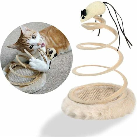 Relaxdays Cat Toy Wand with Mouse, Set of 5, 106 cm Long, Fishing