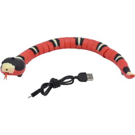 Interactive Cat Toy Smart Sensing Electronic Toy Snake Simulation Animal Model for Pet Obstacle Avoidance Training