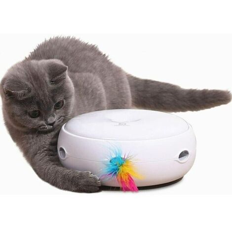 Interactive Cat Toy with Electronic Rotating Pen Automatic Cat Hunting Toy Three Random Speed Modes to Stimulate Cat Sensation(Include Battery & Pen)