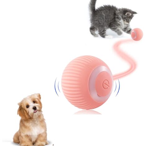 Interactive Dog Toy - USB Rechargeable Smart Ball Dog Toy Puppy Gift with Light Up Rotating Ball