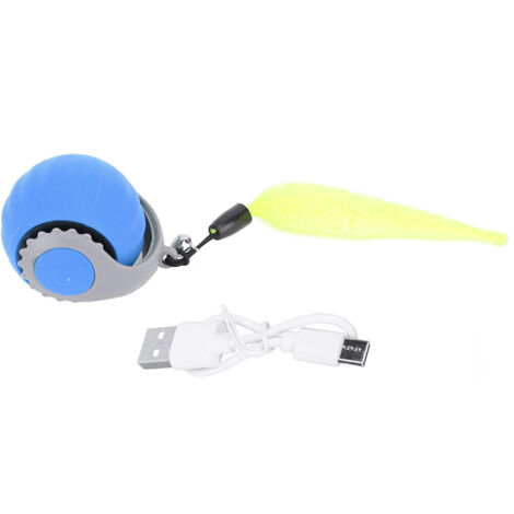 Interactive Rolling Cat Toy Ball Smart Automatic Self Rolling Pet Ball Electric Moving Ball Toy for Indoor Cat Exercise Blue